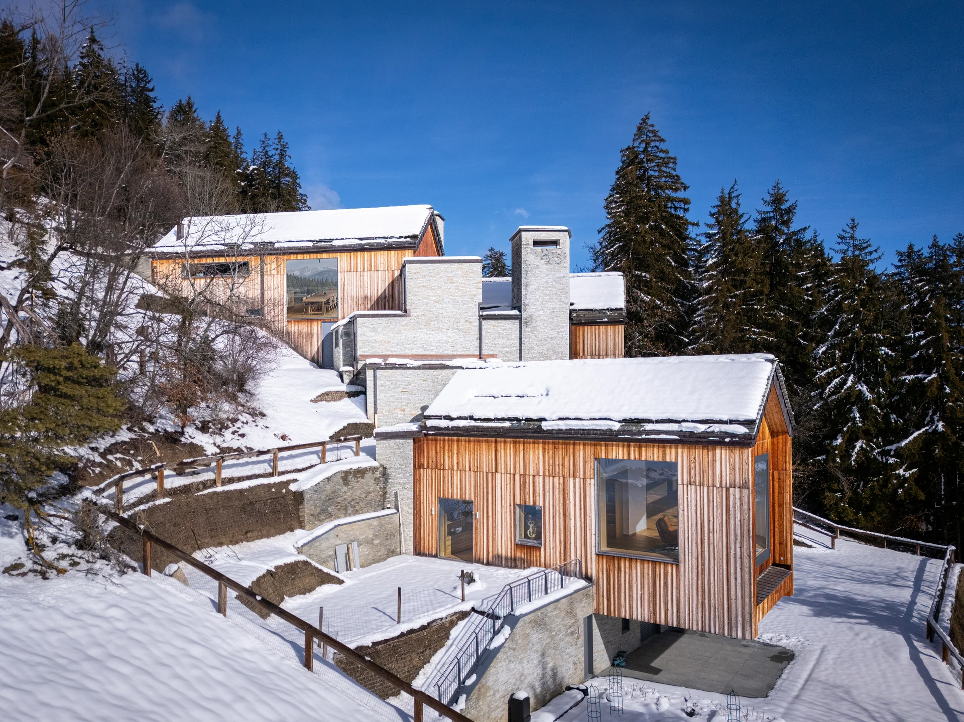 Architecture chalet contemporain Valais — Linda Photography